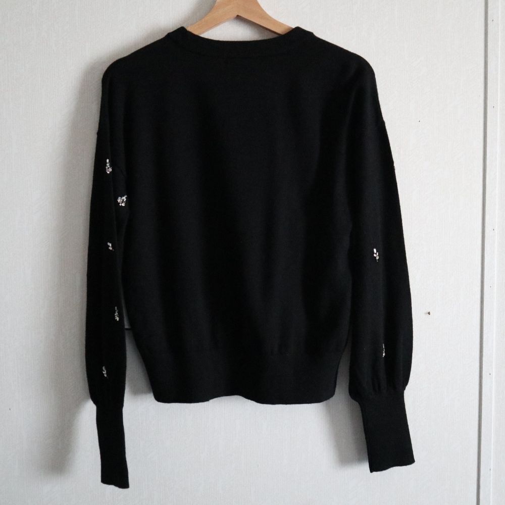 Nowt Halogen Rhinestone Jewel Studded Pullover Sweater - Picture 3 of 7